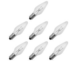 Reserve Kerstlampjes E10 - 7 stuks - Wolfraam - 55V/3W - Warm Wit Licht - 2200K - 13 Lumen - Dimbaar - Helder - Klassiek model