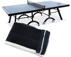 Reservenet voor tafeltennis, draagbaar nylon net 180 x 15 cm voor binnen & buiten, zwart universeel net met stevige constructie, gemakkelijk te installeren