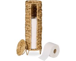 reserverolhouder - 4 rollen - 50,5 x 16 cm - met deksel - waterhyacint