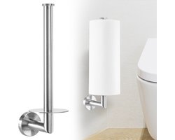 Reserverolhouder Hangend - Rvs Zilver - Boren - Wc rolhouder Reserve voor 2 rollen