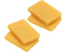 Residu Rubber Gum, 6 Pack 50x35x10mm/50x35x12mm Lijm Pick Up Gum Lijm Remover Reinigingsgereedschap voor Papier Craft Schuren Riem Schuren Riem Schijven Skateboard, Geel