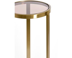 Retiro pilaar Ø30x60,5 cm - glas bruin-licht goud