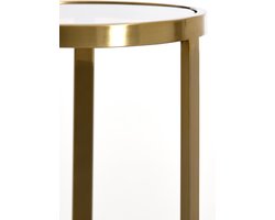 Retiro pilaar Ø35x81 cm - glas bruin/licht goud