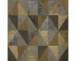 RETRO BEHANG GOUD GRIJS ZWART 22566