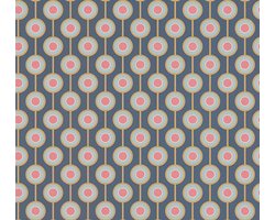 RETRO BEHANG | Grafisch - blauw geel roze - A.S. Création Retro Chic