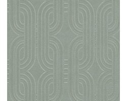 RETRO BEHANG | Grafisch - Blauw Groen Bruin Wit - A.S. Création French Affair