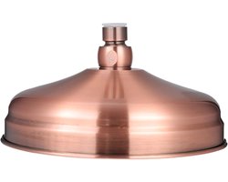 Retro douchekop, diameter 20 cm (20,7 cm), vaste hogedrukdouchekop, regendouchekop (roségoud)