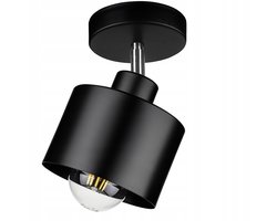 Retro Edison LED Plafondlamp - Zwart/Koper