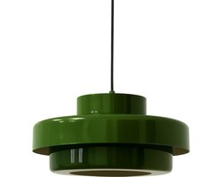 Retro Hanglamp - Rond - Staal - Army Green