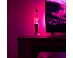 Retro lavalamp - decoratieve verlichting - leuk tienercadeau - 2 stuks - rood paars - 34 x 8,5 cm