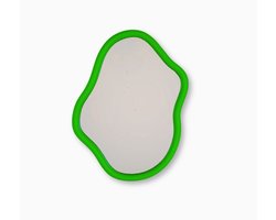 Retro organische wandspiegel - groen | De Woonbiotoop