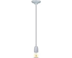 Retro porseleinen lamp - GRIJS - E27 fitting - pendel