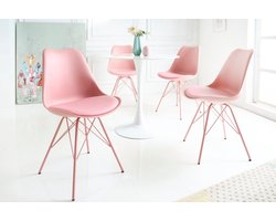 Retro stoel SCANDINAVIA MEESTERSTUK roze - 42040
