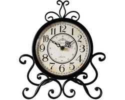 Retro tafelklok - duurzaam metaal - elegant design - 1 stuk