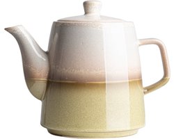 Retro Theepot 1L Bruin-Grijs
