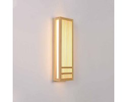 Retro wandlamp, creatieve rechthoekige houten wandlampgeschikt voor acryl lampenkap, eenvoudige en persoonlijke nachtlamp, wandlampgeschikt voor warm licht.