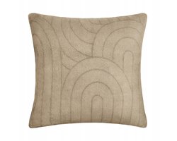 Retro Wave Kussenhoes 40x40 cm - Beige, Decoratief & Zacht
