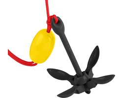 Retrospec Anker - Voor Supboards, Kayaks & Docks - Inclusief Touw, Boei en Waterdichte Tas - SUP - Zwart