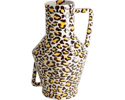 Return to Sender Vaas - L45 cm - Leopard - Handgeschilderd