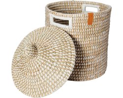 Return to Sender Wasmand met deksel - 45 Liter - H38 cm - Kaisagras - Opbergmand