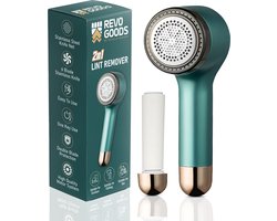 Revo Goods 2 in 1 elektrische pluizenverwijderaar - ingebouwde pluisjes roller - voor kleding en meubels -pluizentondeuse - ontpluizer