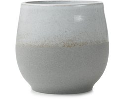 Revol NoW - koffiekop zonder oor - 20cl - gerecycled materiaal - porselein - grijs/wit