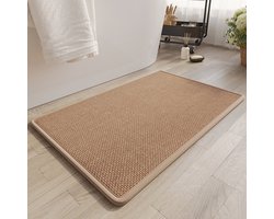 REWYTAZ-Deurmat - Voor Binnen en Buiten - Antislip - Absorptievermogen - Robuust - 40 X 60 cm - Voor Ingang, Voordeur, Hal, Keuken, Slaapkamer- Bruin