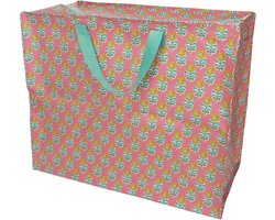 Rex London Jumbo Opbergtas Daksha – XXL Opbergzak met Rits – Stevige Shopper voor Verhuizen, Was & Opslag
