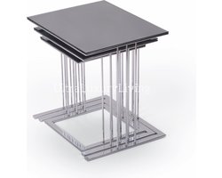REX Metal Bijzettafel Set van 3 - Antraciet/Chroom
