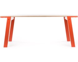 rform - Flat table/Vlakke tafel - Blad met berken multiplex en laminaat - L150 x B75 x H75 cm - Foxy orange/Oranje