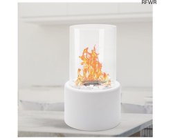 RFWR® Bio-ethanol tafelhaard met decoratieve stenen voor balkon en terras