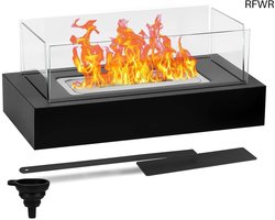 RFWR® Draagbare Rechthoekige Tafelhaard met 4-zijdig Glas voor Binnen en Buiten
