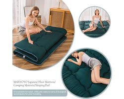 RFWR® Gewatteerde Futonmatras - Extra Dikke Opvouwbare Vloermatras voor Slaap en Relax