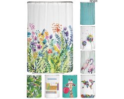 RFWR® Kleurrijk Antischimmel Douchegordijn - 120 x 200 cm - Waterdicht en Wasbaar - Gerecycled Materiaal