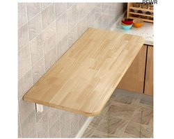 RFWR® Opklapbare Wandtafel - Multifunctionele Houten Eettafel voor Ruimtebesparing