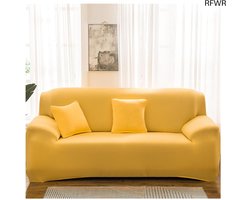RFWR® Polyester Bankhoes - Stretch Meubelbeschermer voor 1-/2-/3-/4-zits Hoekbanken - Ademend en Antislip - Geel