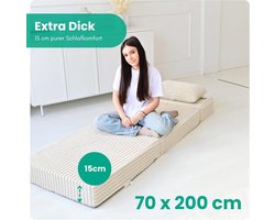 RFWR® Premium vouwmatras 70 x 205 x 15 cm - Opvouwbaar gastenmatras voor comfortabel slapen