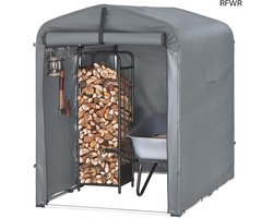 RFWR® Tuinhuis voor Buiten, Waterdicht Tuinhuis met Haken voor Fietsen en Gereedschap, Opbergsysteem 120 x 176 x 163 cm