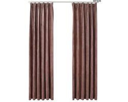 RFWR® Verduisterende Fluwelen Gordijnen 140x175 cm - Set van 2 Roze Raamgordijnen