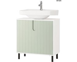 RFWR® Wastafel Onderkast Met 2 Deuren en 2 Planken voor Badkamer - 60x30x60 cm