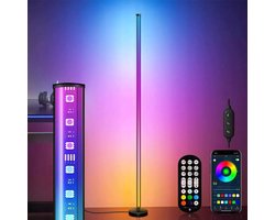 RGB LED-vloerlamp - Kleurrijk licht dat geluid opvangt - 120 cm - Synchroniseert met muziek - 30 miljoen lichtstanden - Creëer de perfecte sfeer voor slaapkamers, woonkamers en speelkamers