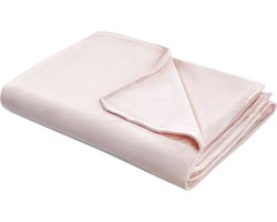 RHEA - Verzwaringsdeken hoes - Pastelroze - 120 x 180 cm - Polyester