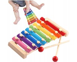Rheme Speelgoed Xylofoon - Speelgoedinstrument - Kleurrijke Slaghoutjes - 8 Toons