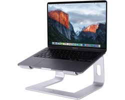 RhinoStand® laptop standaard voor laptops van 10 tot 17 inch - Hoogwaardig aluminium - Macbook standaard zilver