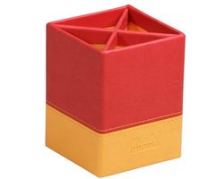 Rhodia 318913C pen- & potloodhouder Kunstleer Rood, Geel