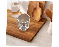 Ribbed Glazen Koffiemok Hittebestendige Glasware Voor Capaciteit Voor Koffie Thee Verfrissingen Stijlvol Duurzaam Ontwerp