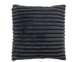 Ribstof kussen 45x45 cm antraciet