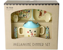 Rice by Rice - Baby Eetset Mint melamine - BPA-vrij - Vaatwasserbestendig