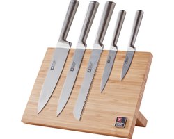 Richardson Sheffield Visage - 5 delige messenset op magneetbord - Natural Bamboo