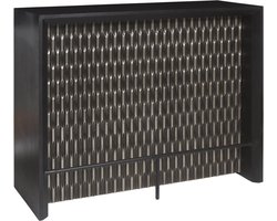 Richmond Bar zwart eiken fineer barmeubel 122 x 50 -